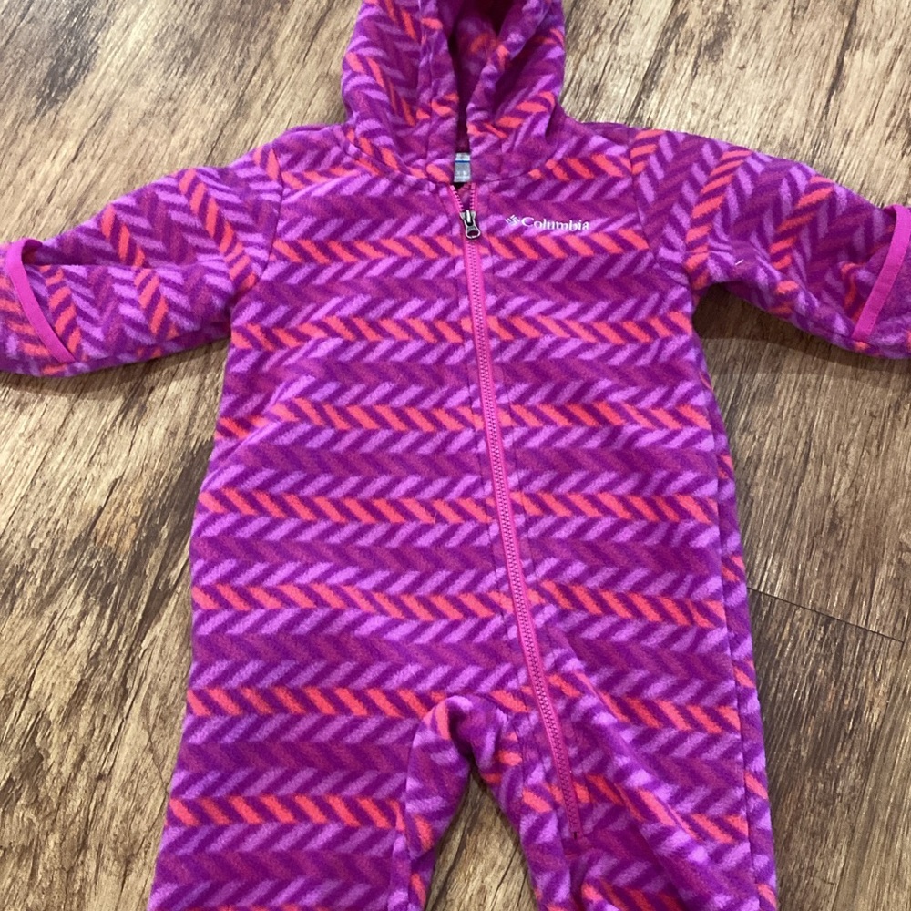 Columbia Purple and Pink Baby Onesie